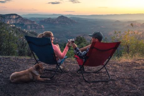 Camping Chairs at sunset